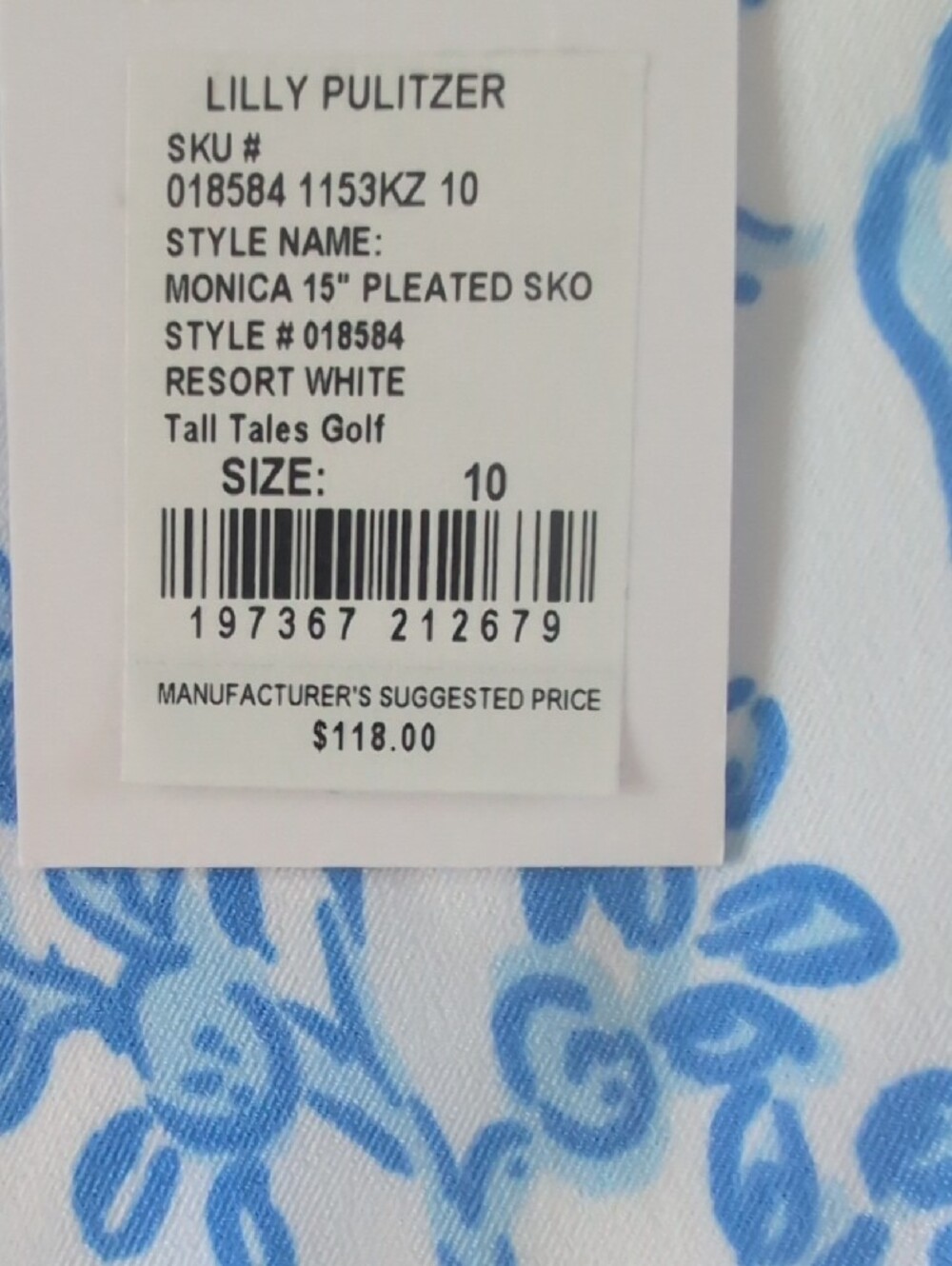 NWT Lilly Pulitzer Monica Pleated Skort - Picture 5 of 5
